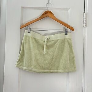 Vintage y2k Juicy Couture light green mini skirt